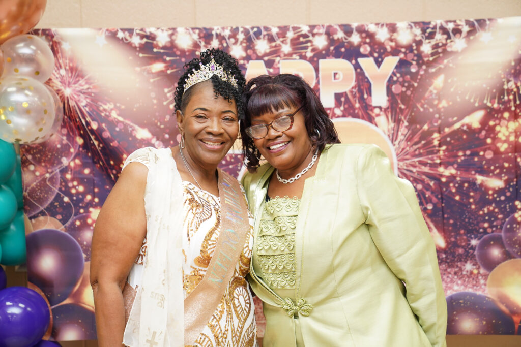 Elizabeth Bowens poses with her sister at her birthday party