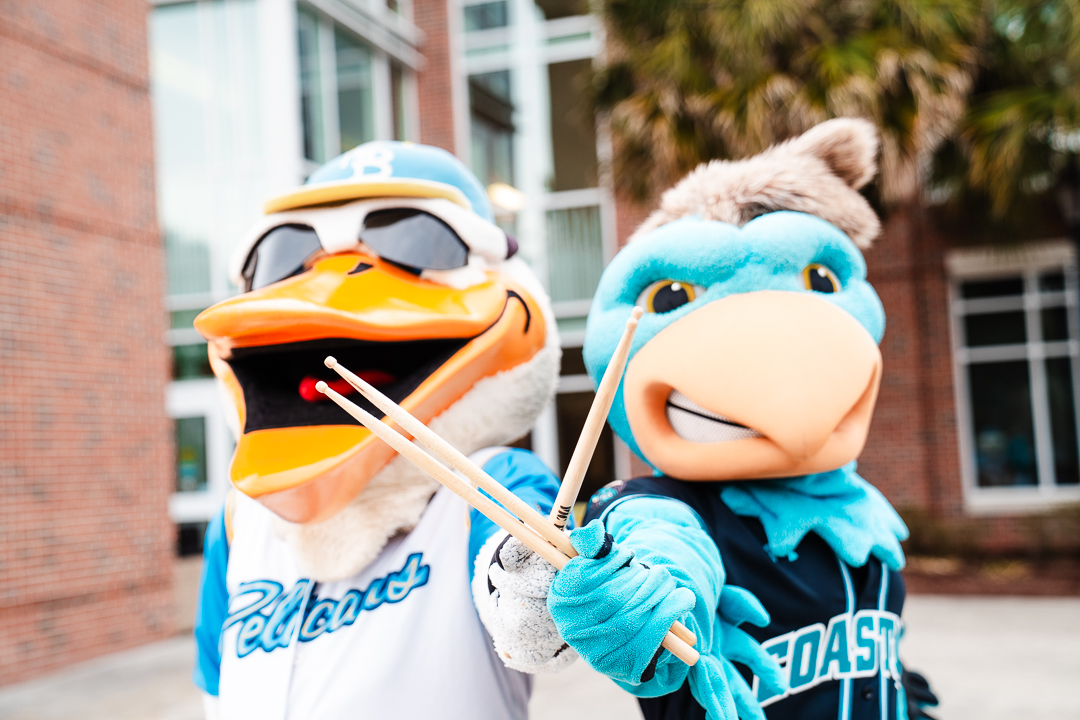 Splash and Chauncey promoting the Rimedy HBCU Drumline Showcase at Coastal Carolina University.